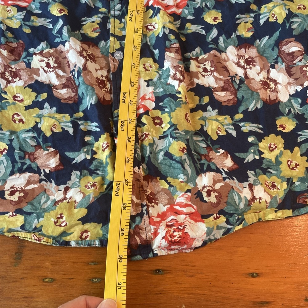 Tunevuse Men's Regular Fit Size XL Floral Collar Button Down Shirt Long Sleeve - Picture 11 of 13